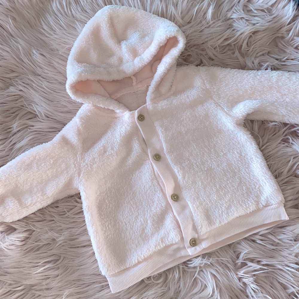 Pink fuzzy sweater